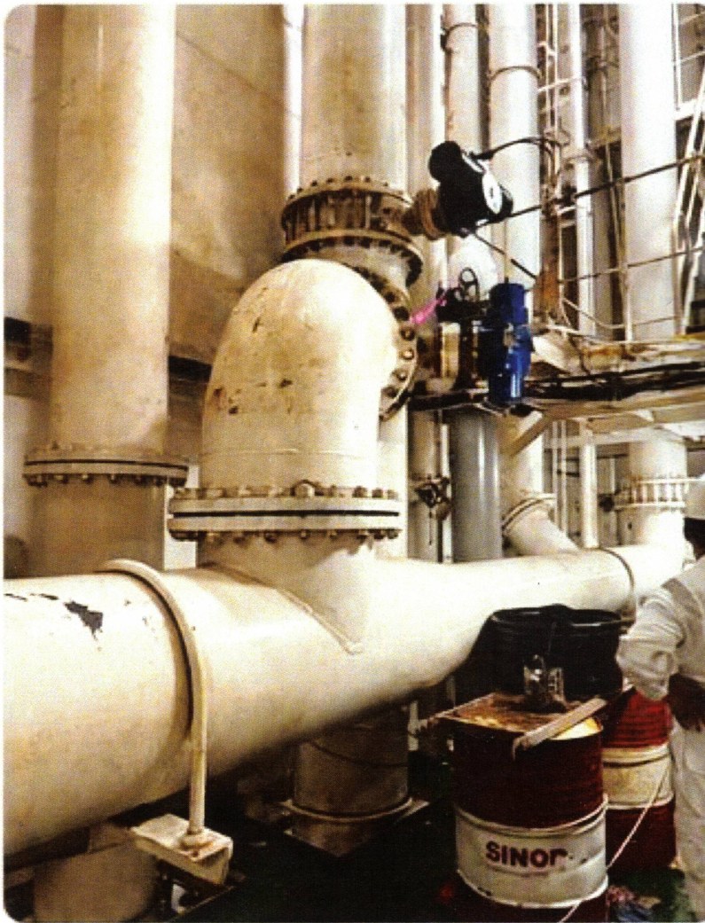 Replacement valve connected and secured