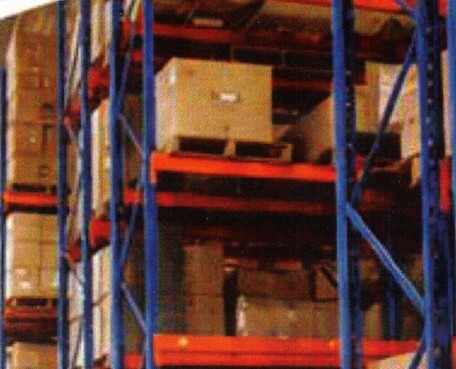 Racked ship stores in the warehouse